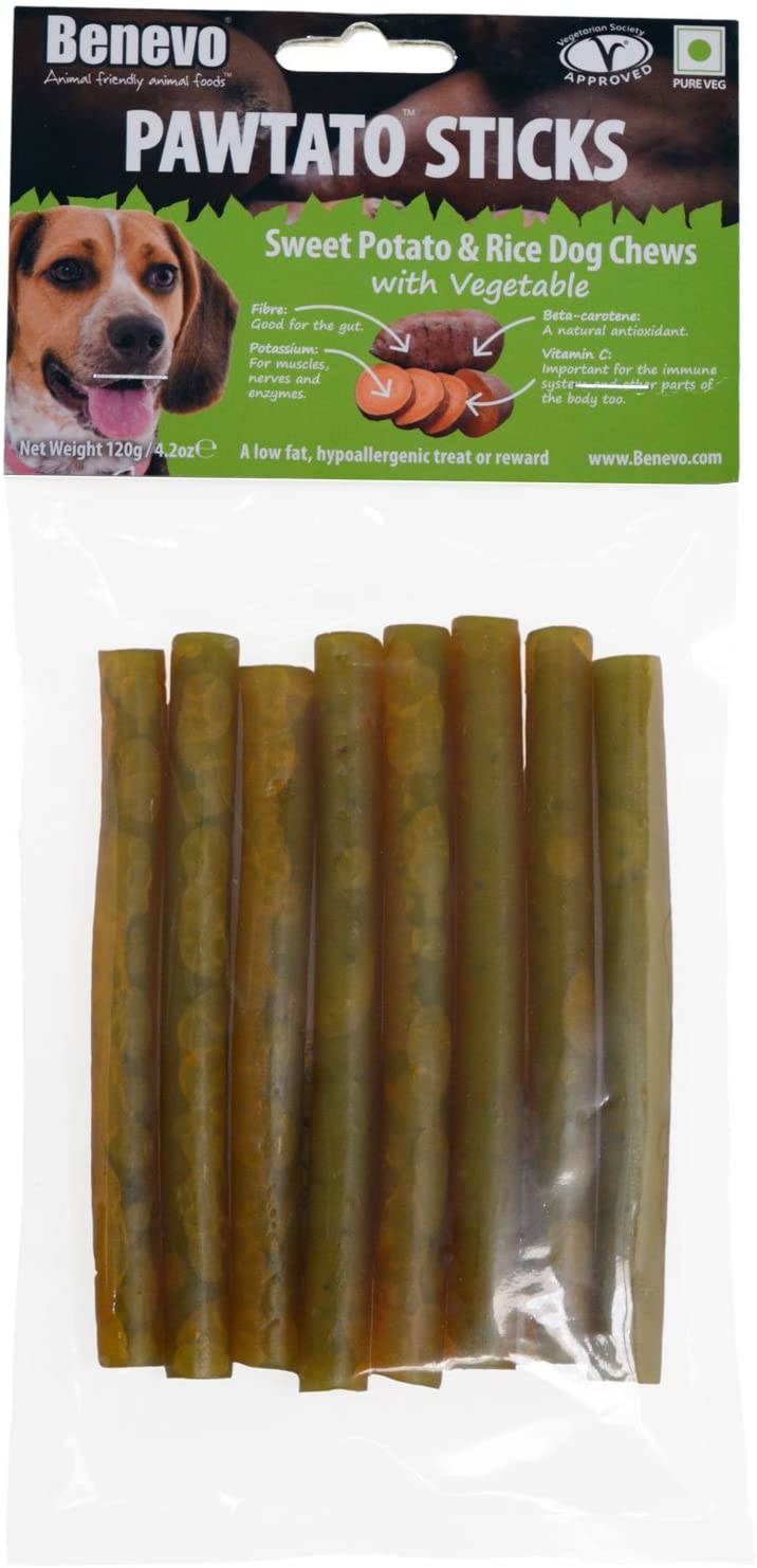  Benevo - Barritas Pawtato de Espinacas y Kale para Perros (120g/Variado) 