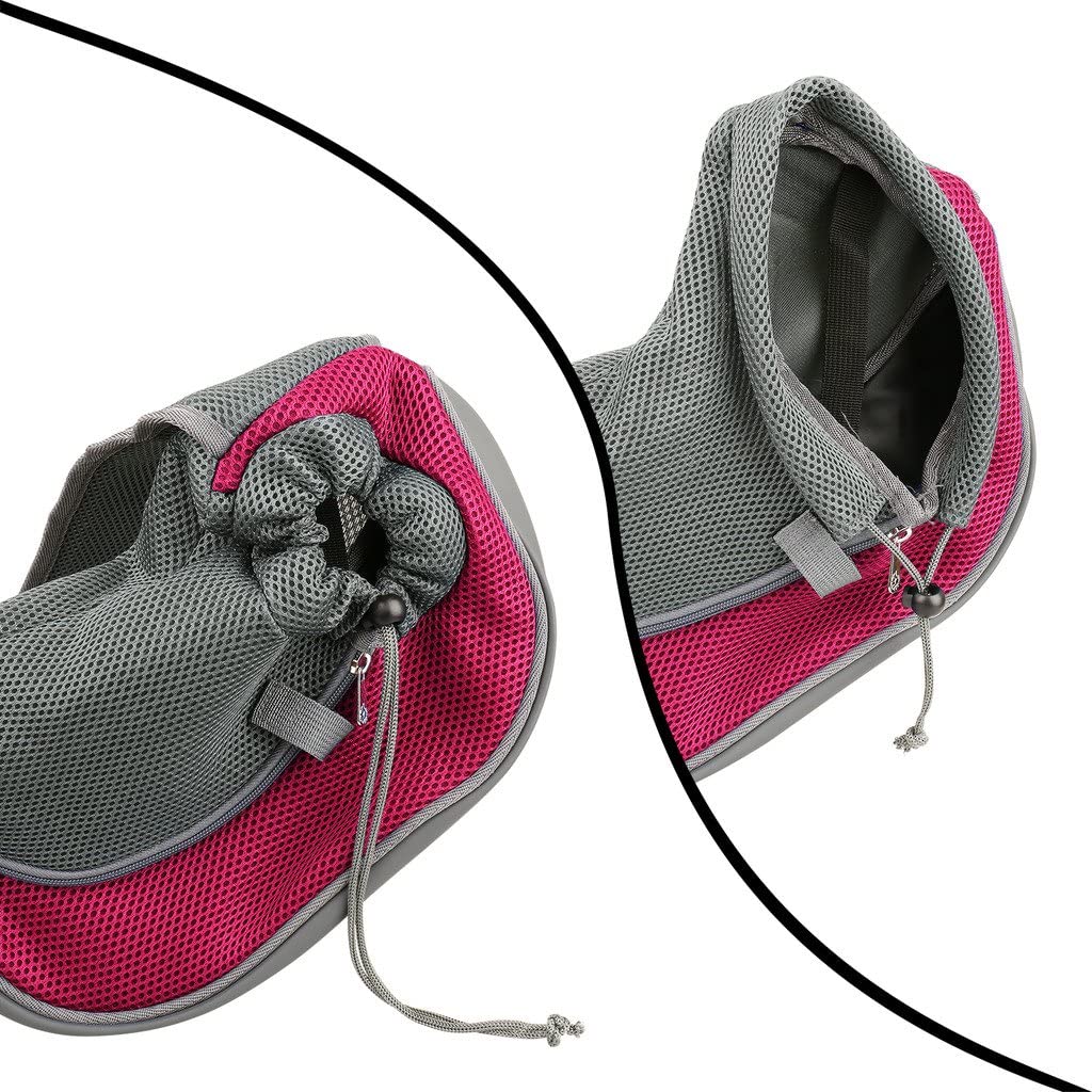  BIGWING Style-Bolso Bandolera para Llevar Perrito Gatito Mascota Portable Todo en Uno, Fucsia Pequeño 