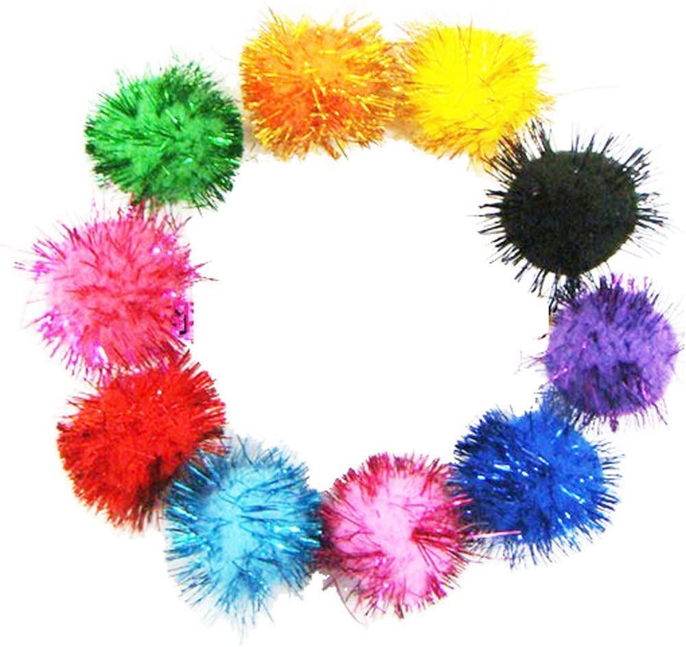  BIPY - Pelotas de juguete para gatos, 4 cm, bolas de peluche, varios colores al azar, paquete de 20 