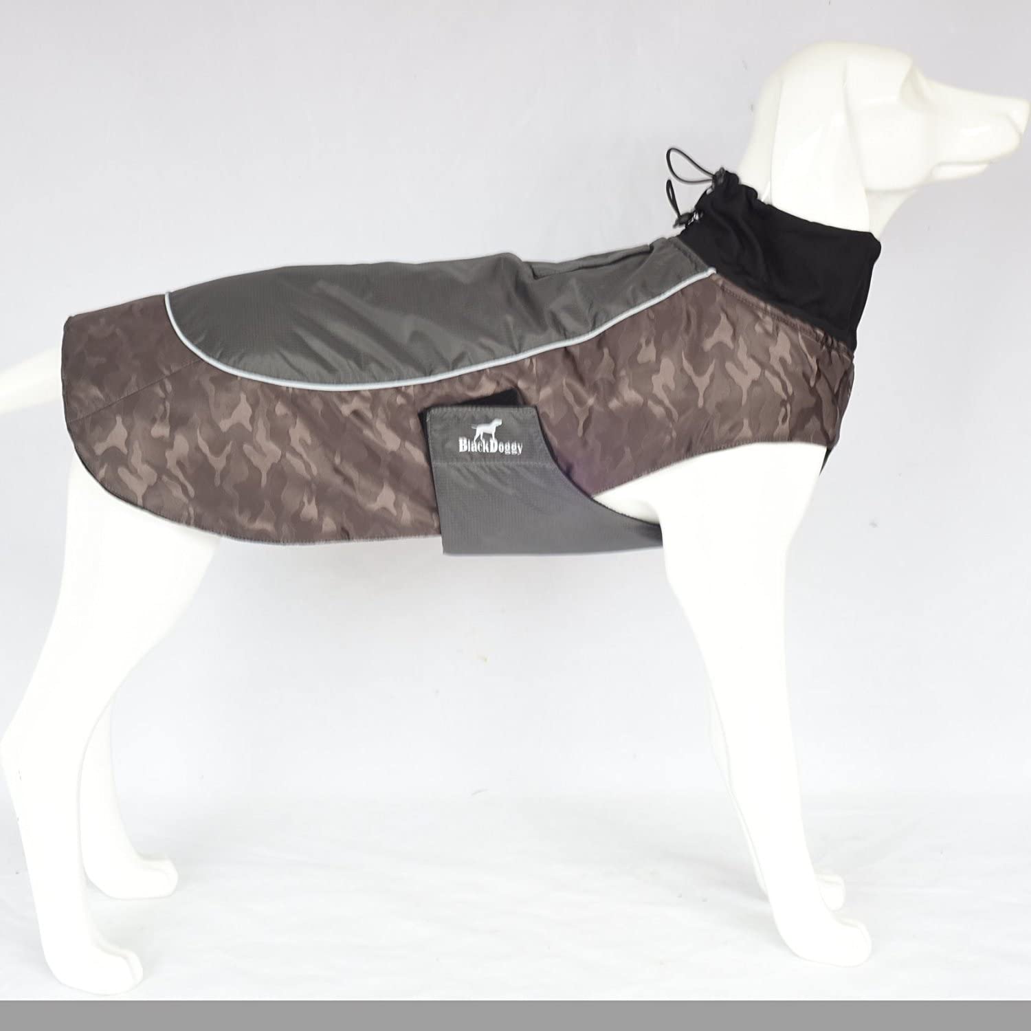  BLACKDOGGY Back Doggy impermeable reflectante Perros Chubasquero, nailon Fieltro, perros Chaleco para perros pequeños, medianos y grandes, Azul, XS 