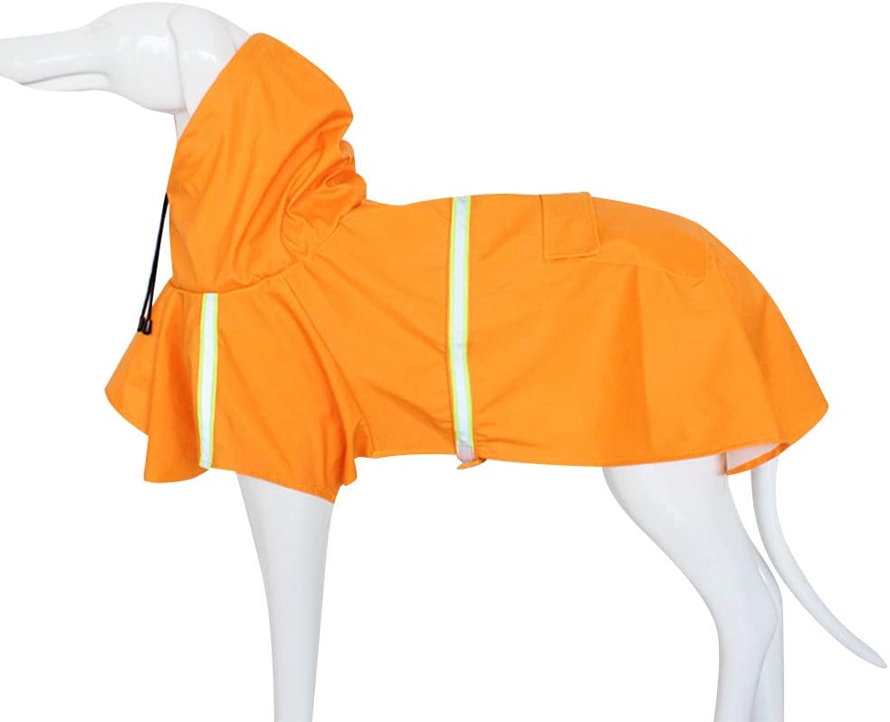  BLEVET Mascota Perro Impermeables con Capucha Chubasqueros para pequeña Medianas Grandes Perros MZ058 (3XL, Orange) 