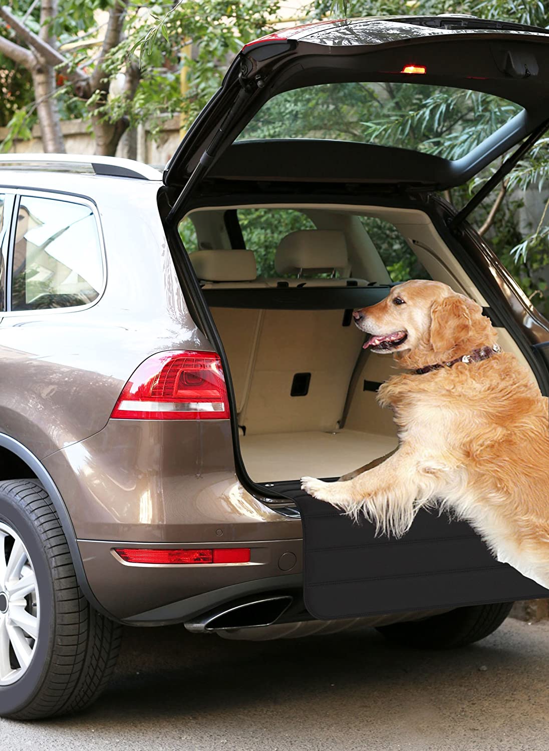  bonAMICO Travel Buddy Bill, Cubierta de Maletero y Protección de Parachoques para Trans-portar Perros en Coche, Moqueta de Maletero para Viaje de Perros 