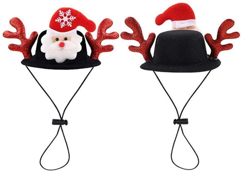  Bongles Traje De La Navidad Sombrero Sombrero De La Cornamenta del Animal Doméstico para Mascotas Pequeñas Festivo Decorativo Decoración De Navidad Año Nuevo para Mascotas 