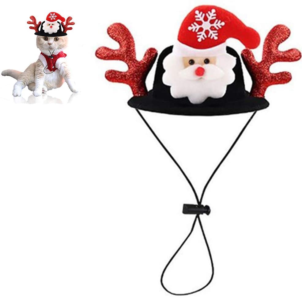  Bongles Traje De La Navidad Sombrero Sombrero De La Cornamenta del Animal Doméstico para Mascotas Pequeñas Festivo Decorativo Decoración De Navidad Año Nuevo para Mascotas 