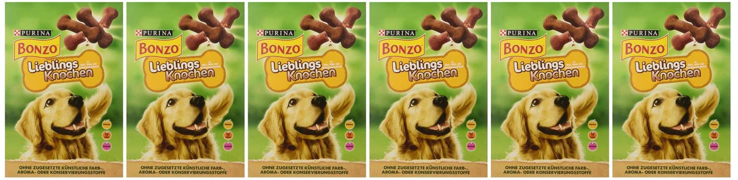  Bonzo pequeños Perros Snack Favoritos Huesos, 6 Pack (6 x 500 g) 