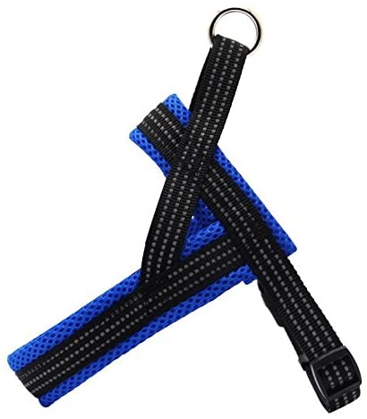  BPS® Arnés Correa para Perros Mascotas Collar Ajustable 4 Tamaños Colores para Elegir para Perro Pequeño Mediano y Grande (S, Azul) BPS-3881A 