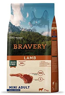  BRAVERY Grain Free Mini Adult 7KG con Cordero 