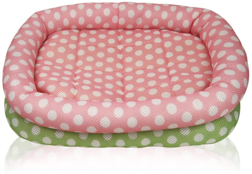  BTTNW PE Nido de Mascotas Almohadilla Transpirable de Malla sándwich Teddy Small Dog Kennel Perro Cama del Animal doméstico (Color : Verde) 