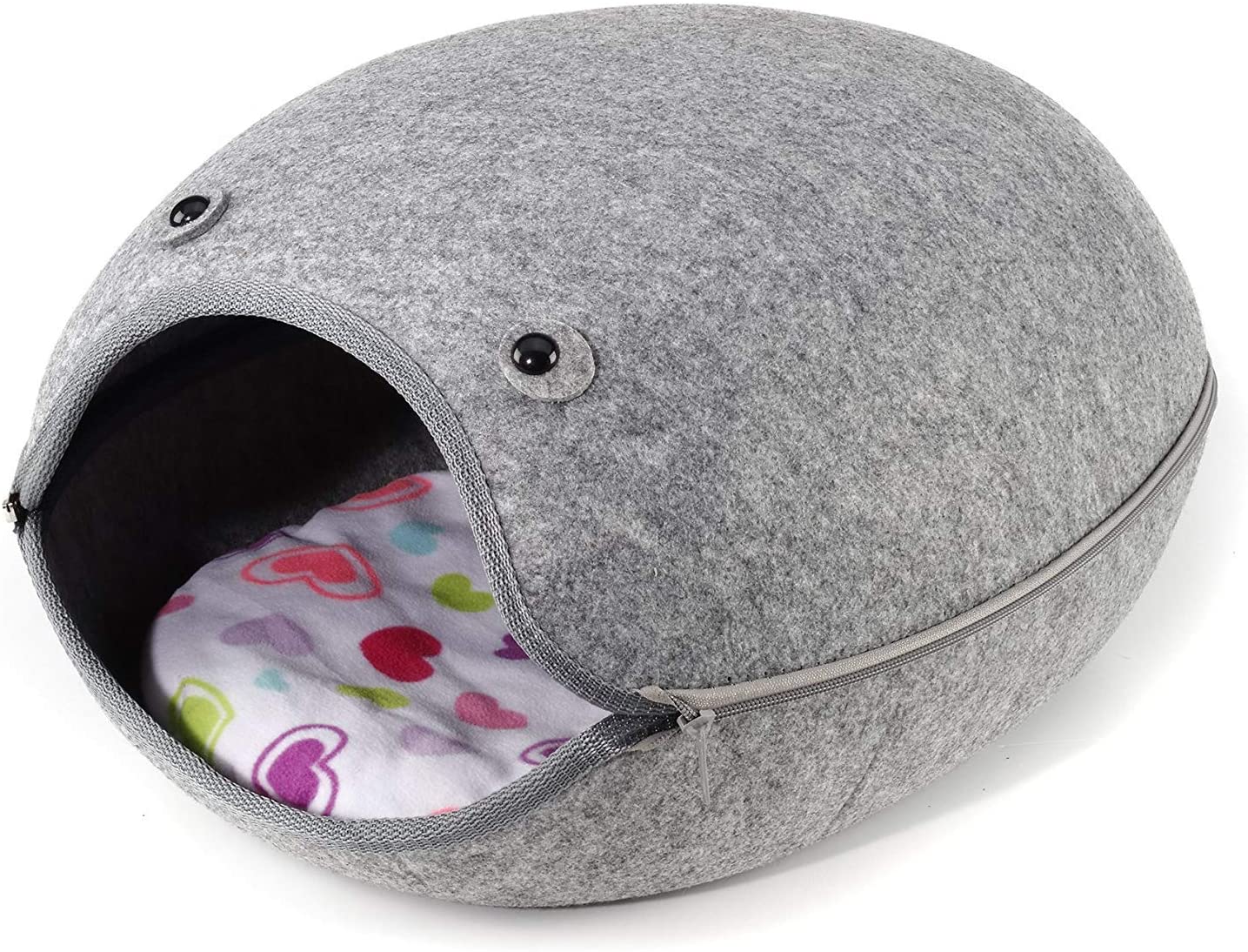  Bymia Cama para Gatos Igloo con cojín Interior 