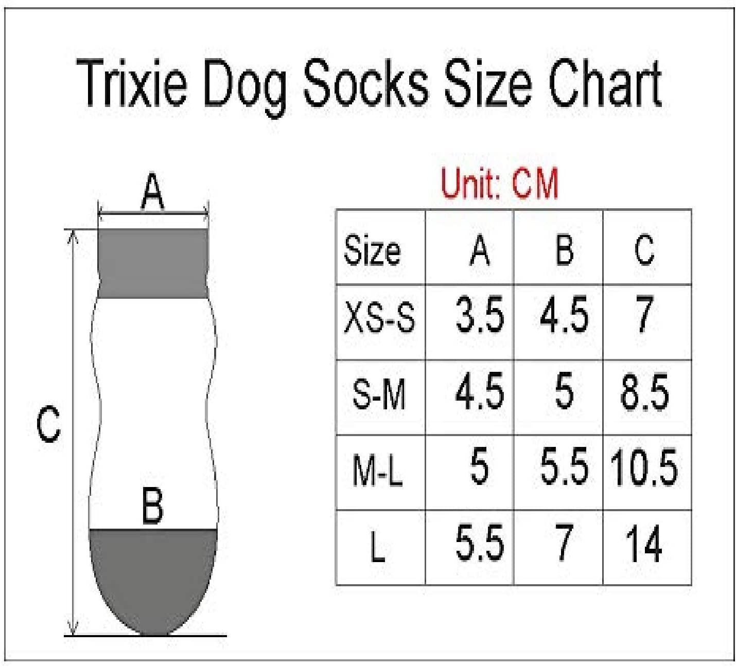  Calcetines Perro, Antideslizante, M-L, 2 ud, Gris 