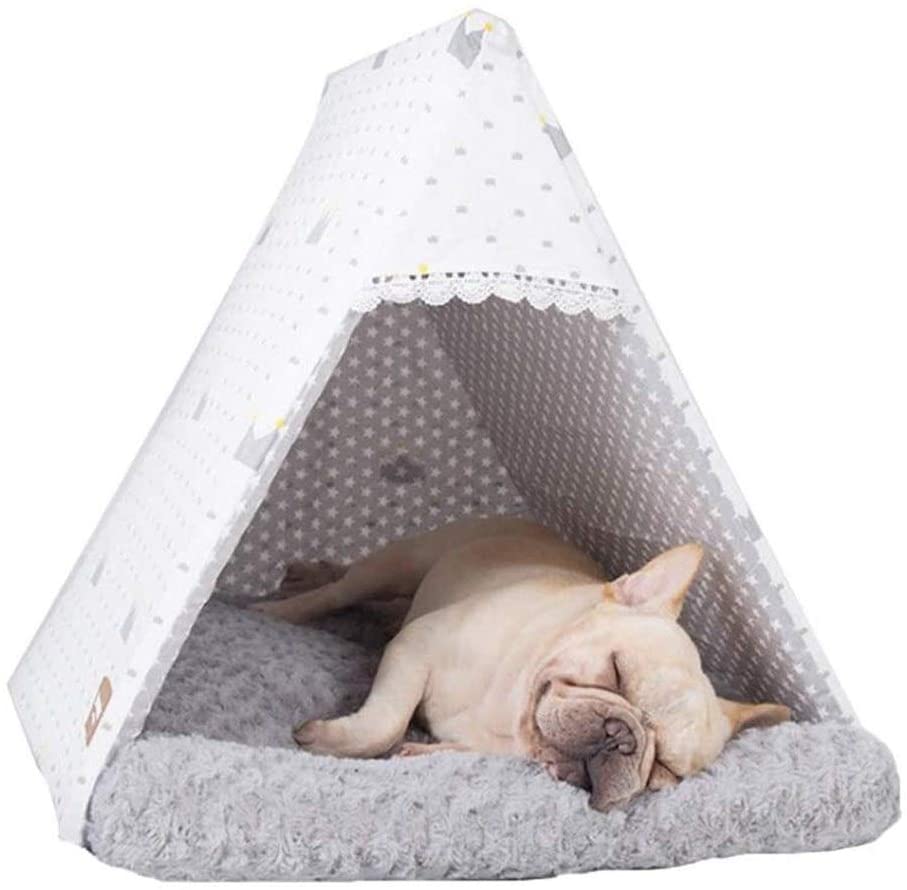  Cama para Mascotas Perro Carpa Desmontable Y Lavable Perro Cama Del Animal Doméstico Tienda Del Juego De Perreras Casa Dulce For El Animal Doméstico Del Perro Del Gato Con El Amortiguador De Mascotas 