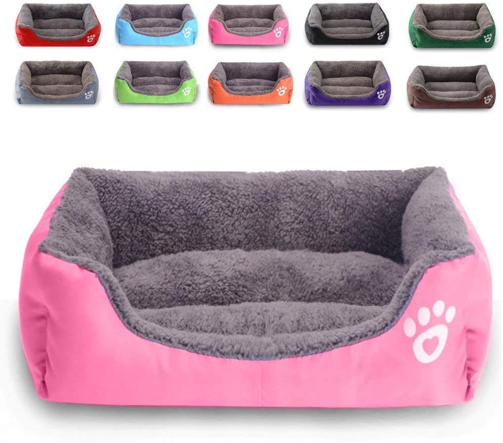  Cama para perro, sofá para mascotas supersuave, cama para gatos, parte inferior antideslizante, tumbona para mascotas, se caldea y transpirable, cama premium para mascotas, de MONIKI 