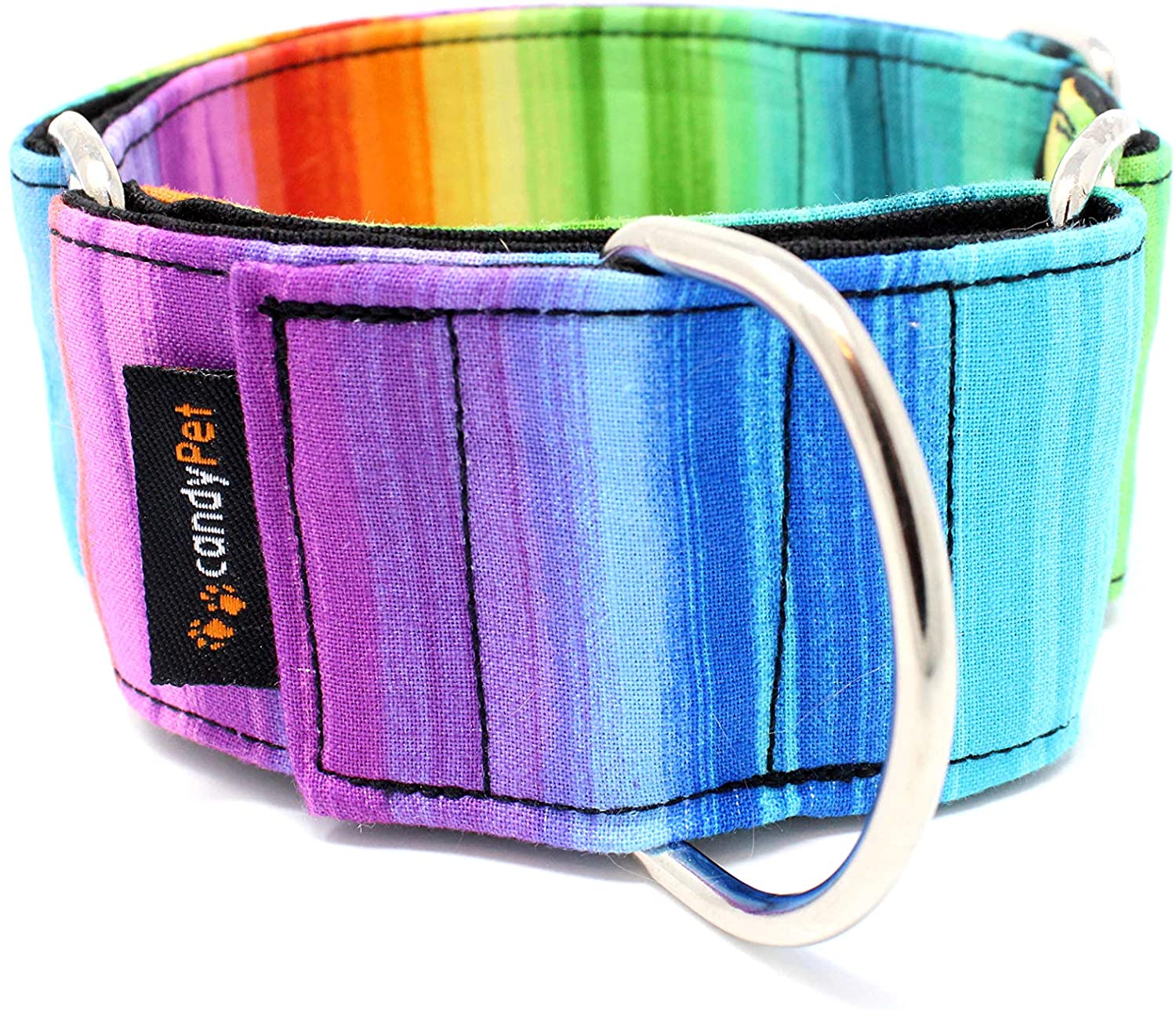  candyPet Collar Martingale Para Perros - Modelo Arcoiris, L 