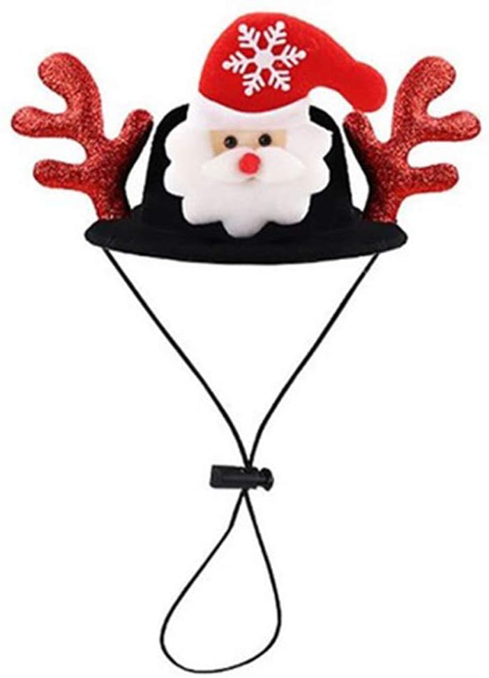  Cap hasta El Gato del Perro del Traje De La Navidad del Perro del Animal Doméstico Divertido De Navidad Headwear Elk Reno Astas Diadema Ajustable Vestido 