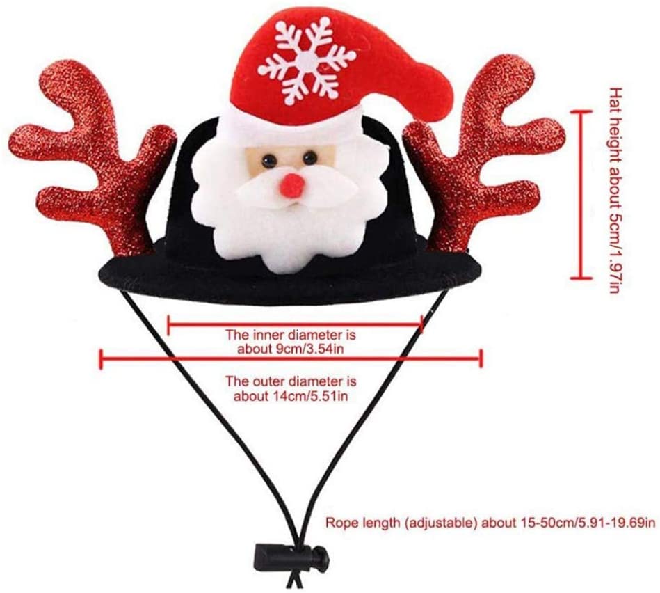  Cap hasta El Gato del Perro del Traje De La Navidad del Perro del Animal Doméstico Divertido De Navidad Headwear Elk Reno Astas Diadema Ajustable Vestido 