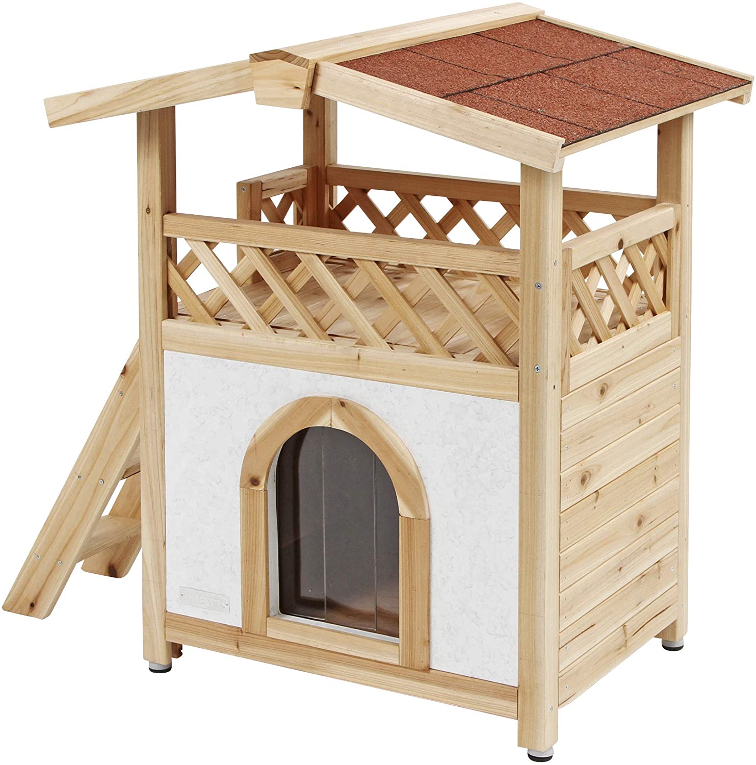  Casa para gatos Tyrol Alpin 88 x 57 x 77 cm, natural, de exterior 