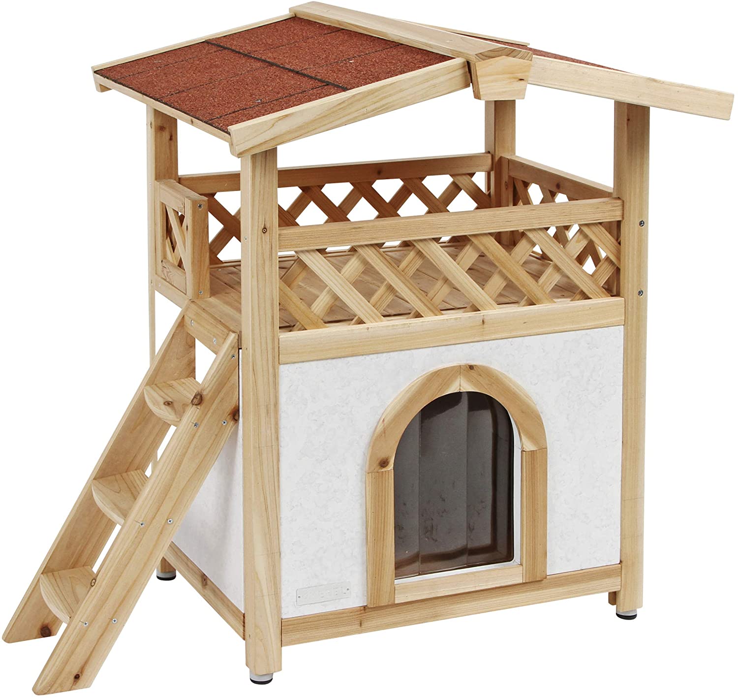  Casa para gatos Tyrol Alpin 88 x 57 x 77 cm, natural, de exterior 