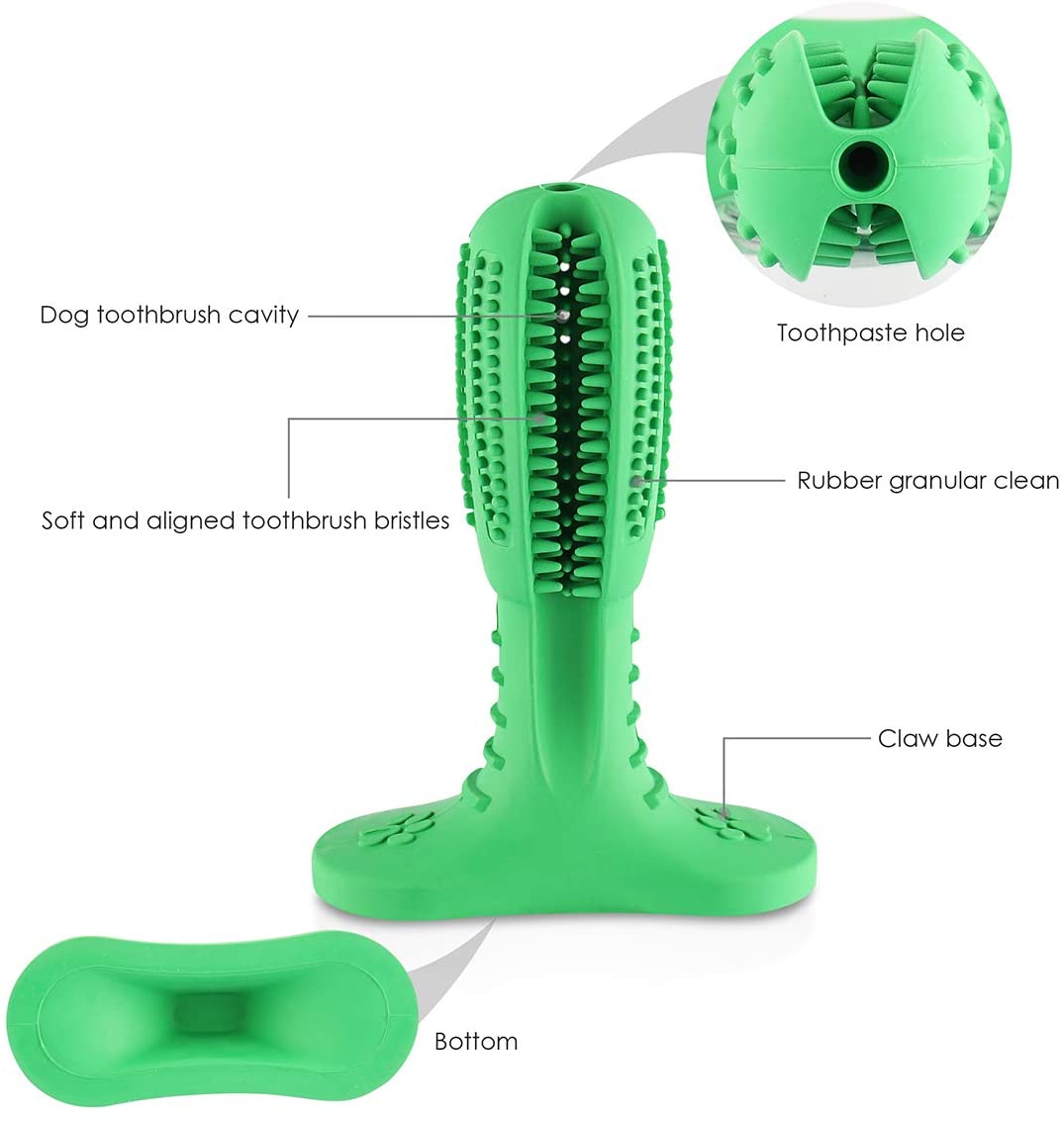  Cepillo de Dientes para Perros, Juguete para Masticar para Limpieza de Dientes de Perro, Goma Natural de Larga duración, no tóxica, Cuidado Oral para Mascotas 