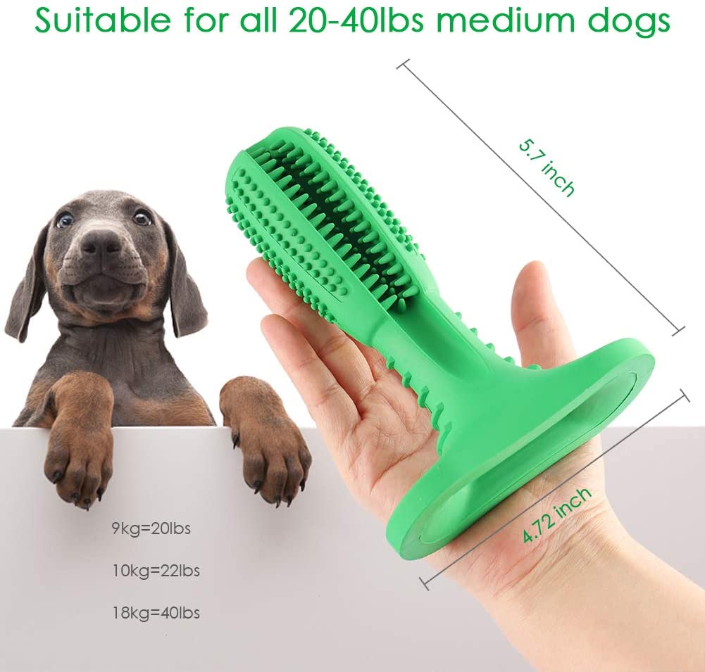  Cepillo de Dientes para Perros, Juguete para Masticar para Limpieza de Dientes de Perro, Goma Natural de Larga duración, no tóxica, Cuidado Oral para Mascotas 