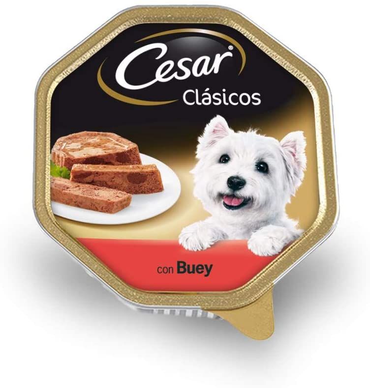  César Tarrina para perros clásicos de buey de 150g 