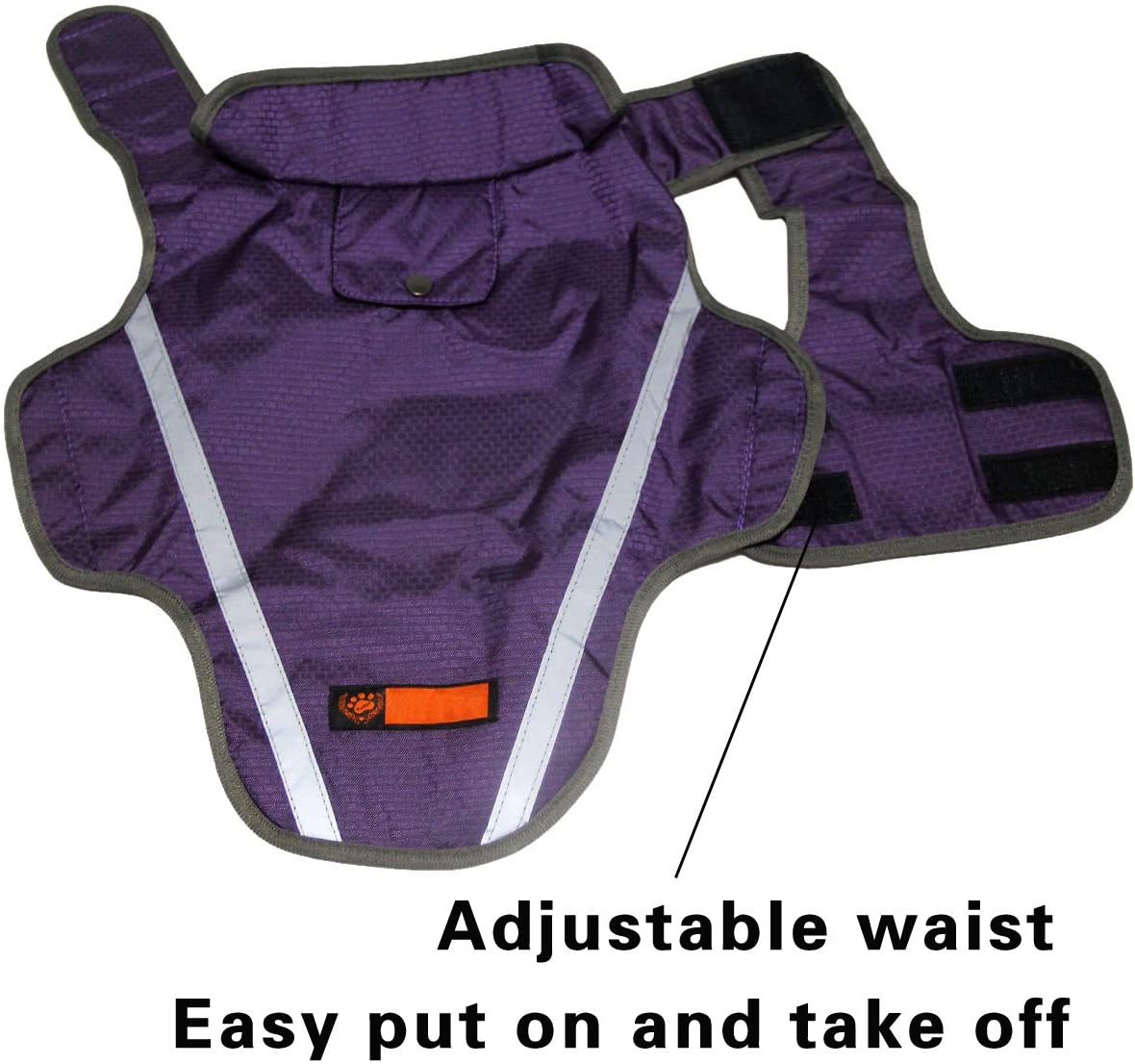  Chaqueta de perro impermeable de alta calidad para deporte al aire libre, abrigos de perro con forro de malla transpirable, para perros pequeños de JoyDoag, color morado 