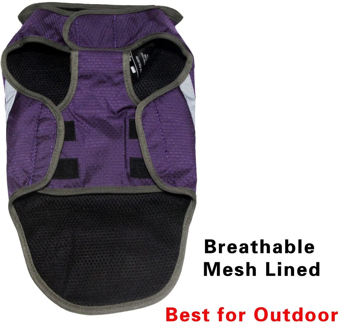  Chaqueta de perro impermeable de alta calidad para deporte al aire libre, abrigos de perro con forro de malla transpirable, para perros pequeños de JoyDoag, color morado 