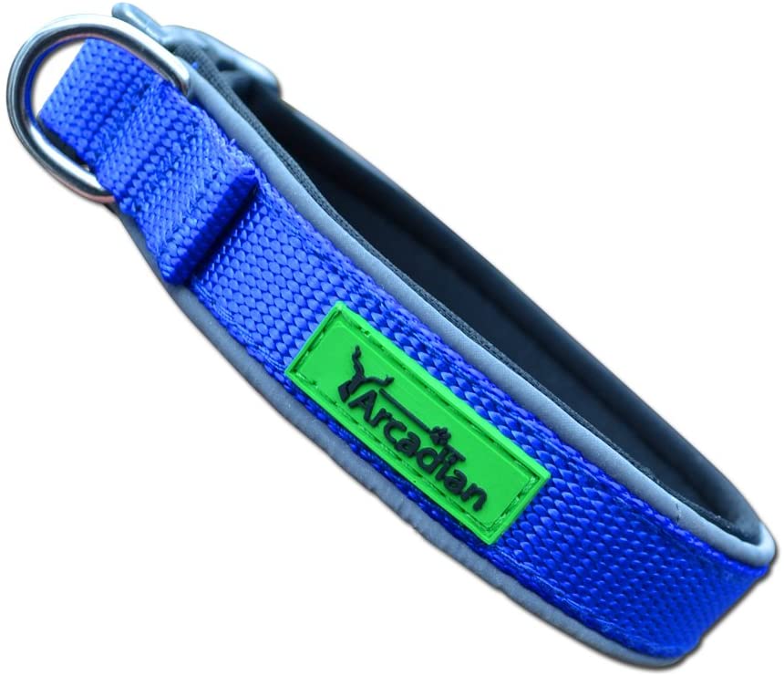  Collar para perro de primera con almohadilla suave de neopreno por Arcadian – Disponible en increíbles azul y rojo, estos collares son cómodos, duraderos, reflectantes y resistentes al agua. Ajustable y adecuado para todas las razas. Disponible 