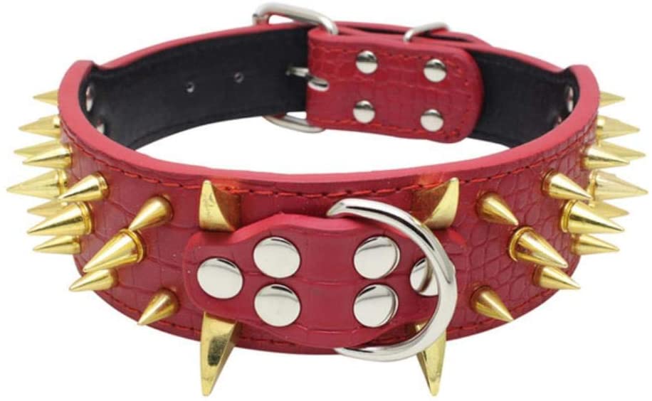  Collar Perro Ajustable Accesorios para Collares De Perros Grandes Remache para Un Collar De Perro Grande Pitbull Tienda De Suministros para Collar De Productos para Mascotas, 4, S 