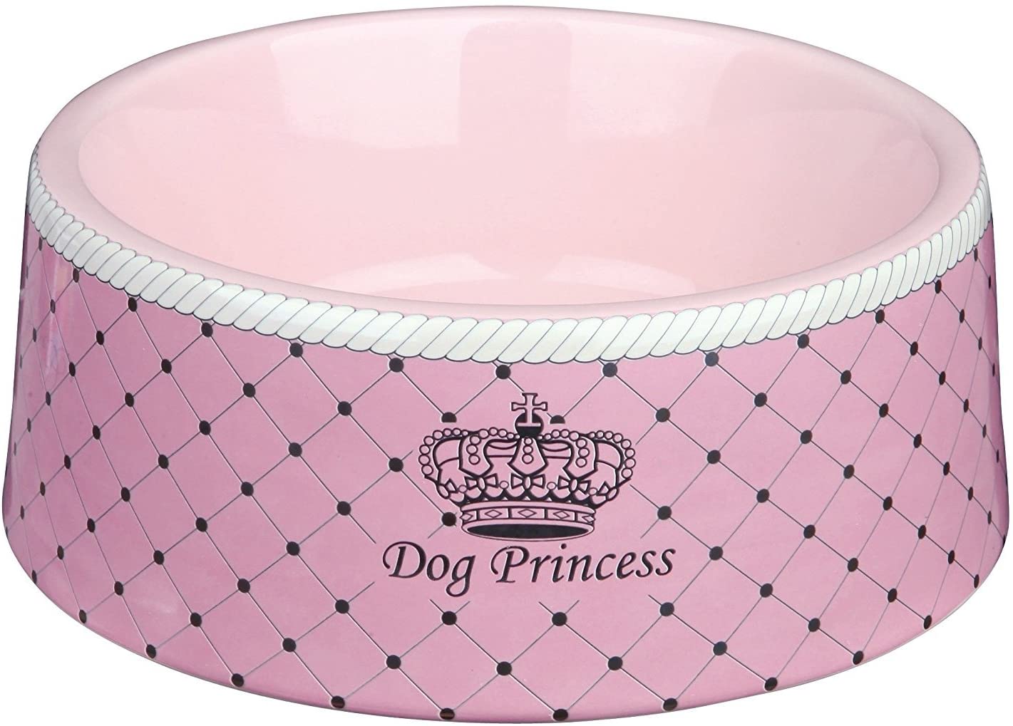  Comedero Cerám. Dog Princess, 0.18 l, ø12 cm, Rosa 