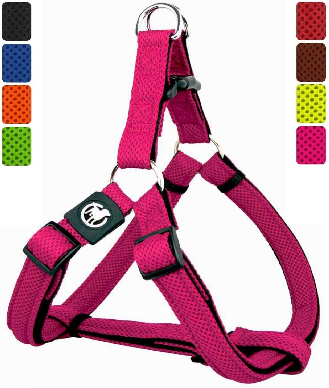  DDOXX Arnés Perro Step-In Air Mesh, Ajustable, Acolchado | Diferentes Colores & Tamaños | para Perros Pequeño, Mediano y Grande | Accesorios Gato Cachorro | Rosado Pink, XS 