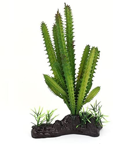  DealMux acuario plástico Paisajismo acuático Aloe plantas de hierba, 19cm, Verde 