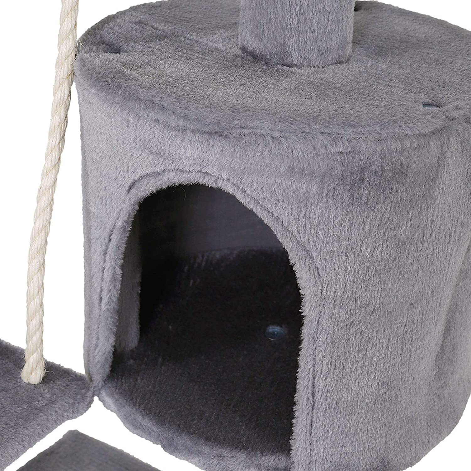  Dibea - Árbol rascador para gatos, 112 cm, Gris claro 