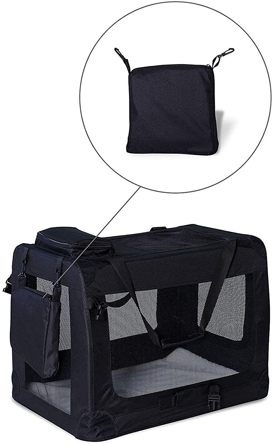  dibea TB10025 Bolsa de Transporte para Perros y Gatos, Negro, (XXXL) 101x69x70 cm 