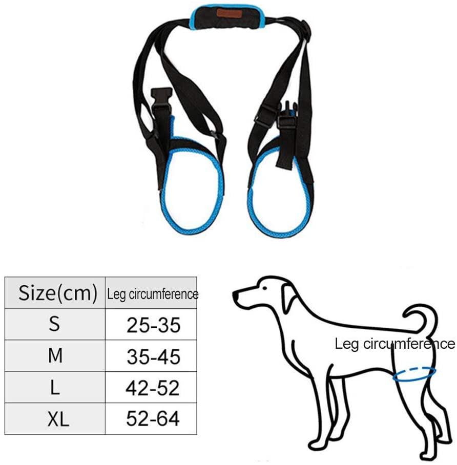  Doglemi - Arnés de elevación portátil para perros con patas traseras débiles para recuperación de cirugía y alivio del dolor 