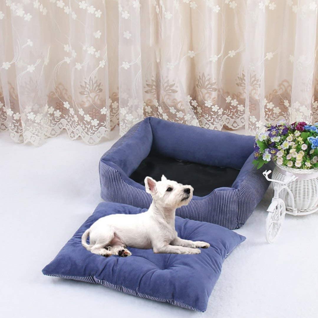  Donad Colchoneta de Cama para Perros Raya de Invierno Cálida Suave Felpa Nido Acogedor Suministros para Mascotas para Perchas pequeñas, Medianas y Grandes Perrera 