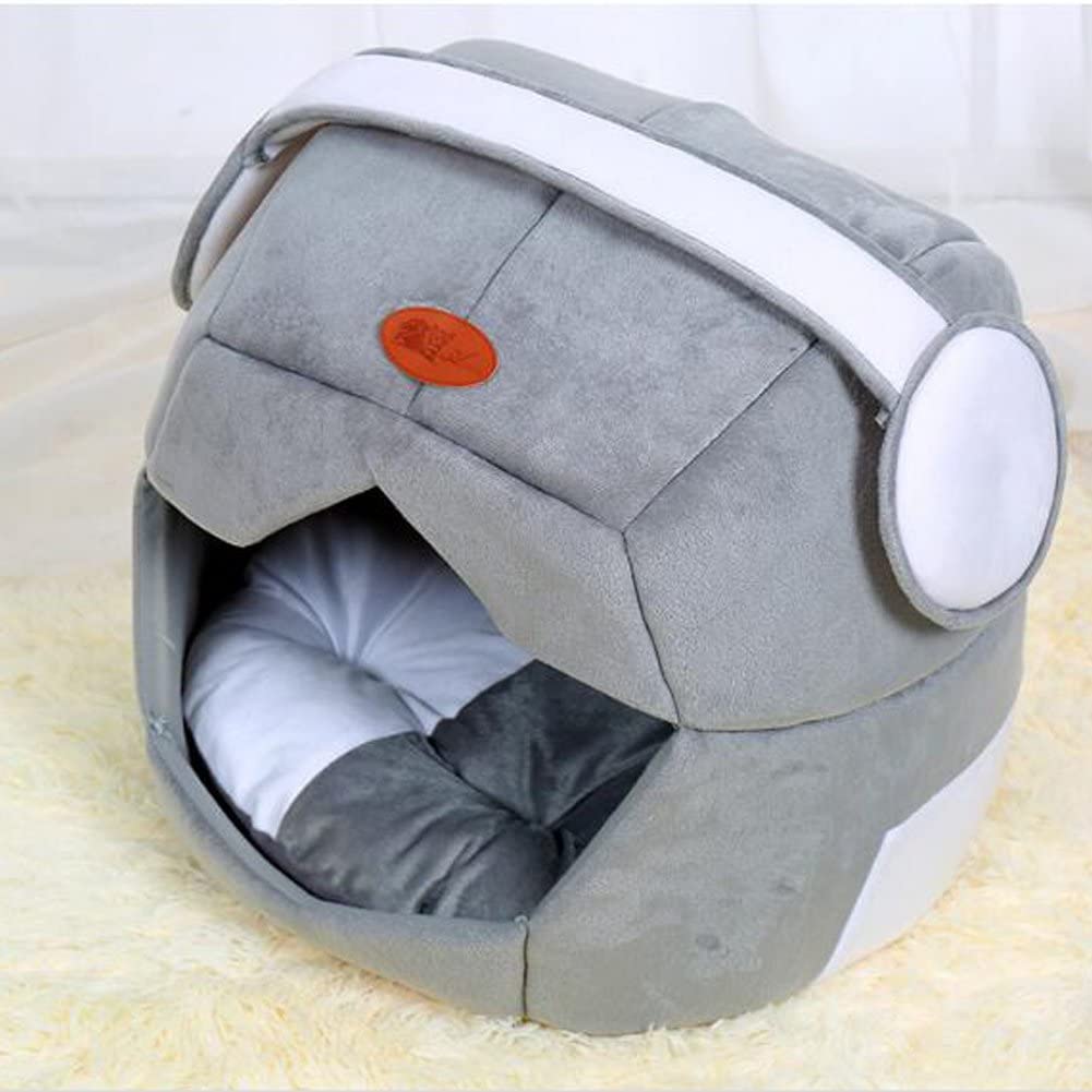  Doubleblack Cama Gato Nido para Mascotas Cama de Perro Cálido Gris Pequeña Lavable 