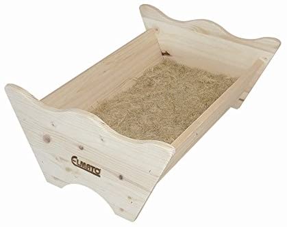  Elmato 12828 Cama de Conejo Madera Natural con Base de cáñamo 