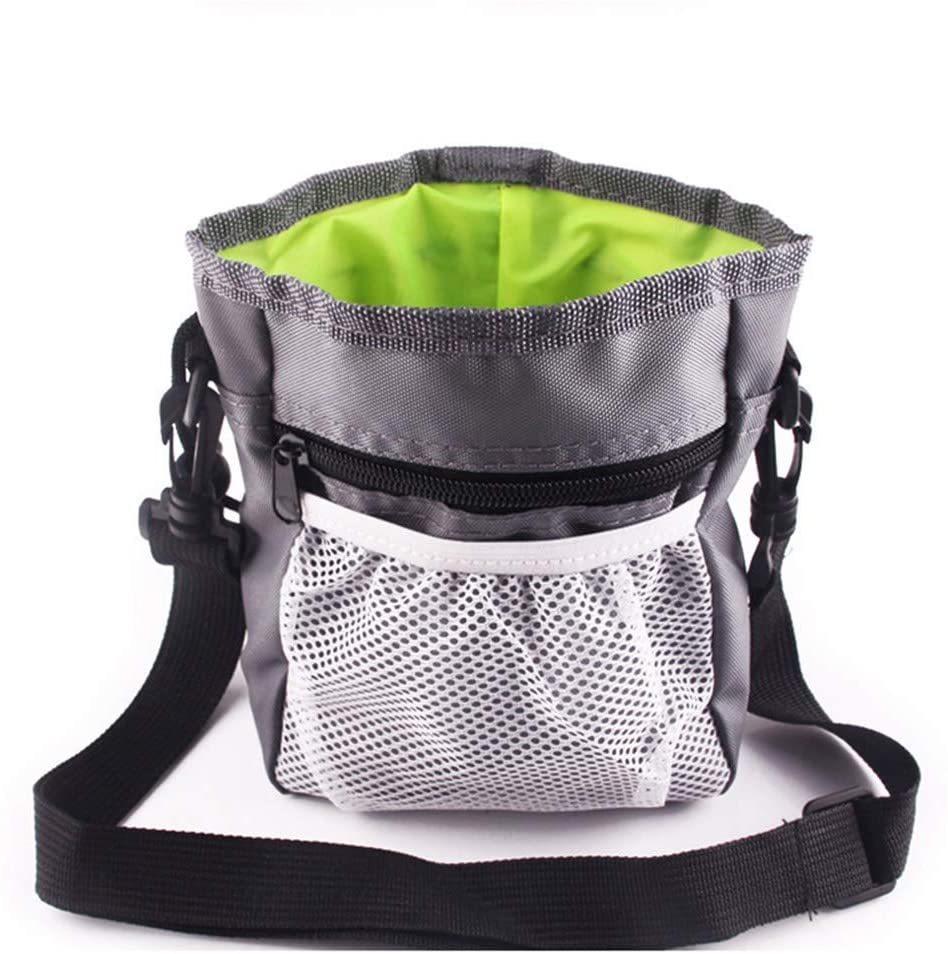  Entrenamiento Perrito de la Agilidad para Mascotas Cebo Bolso del Perro Que Caminan Impermeables bocados del alimento Cebo Bolsa de Cintura (Color : Gray, Size : 18 * 14 * 6cm) 