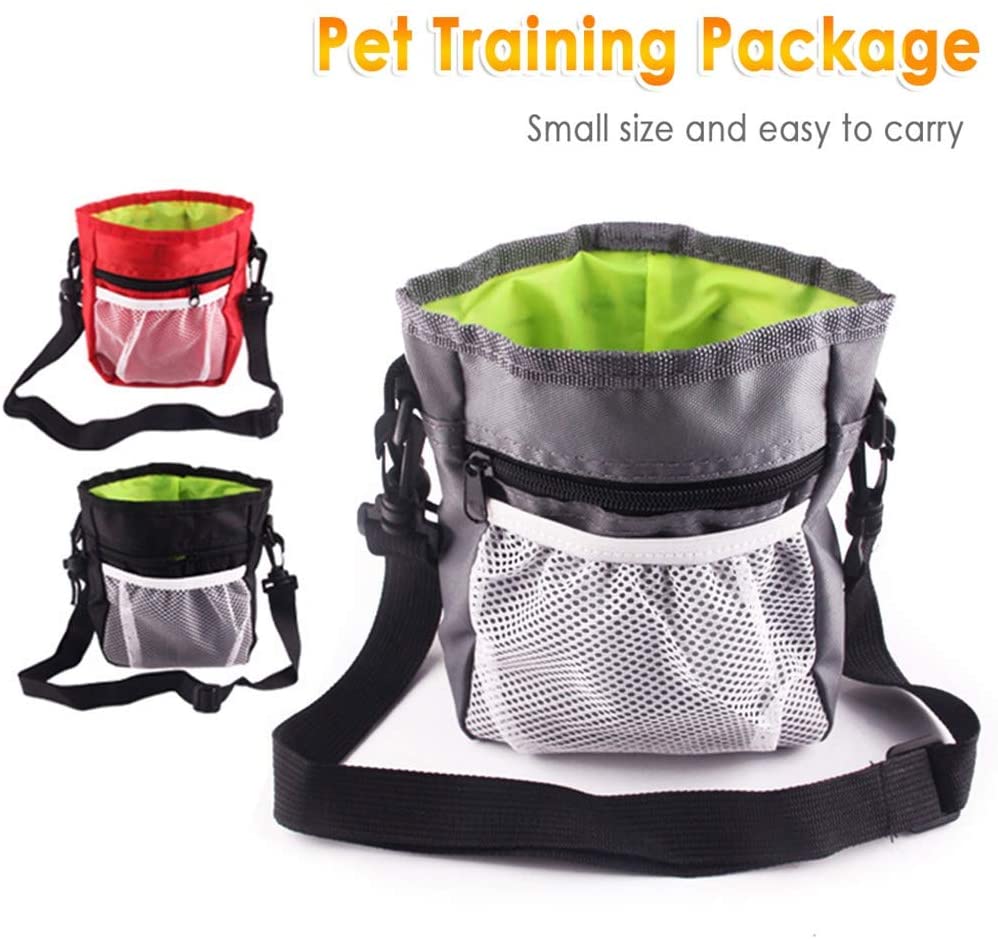  Entrenamiento Perrito de la Agilidad para Mascotas Cebo Bolso del Perro Que Caminan Impermeables bocados del alimento Cebo Bolsa de Cintura (Color : Gray, Size : 18 * 14 * 6cm) 