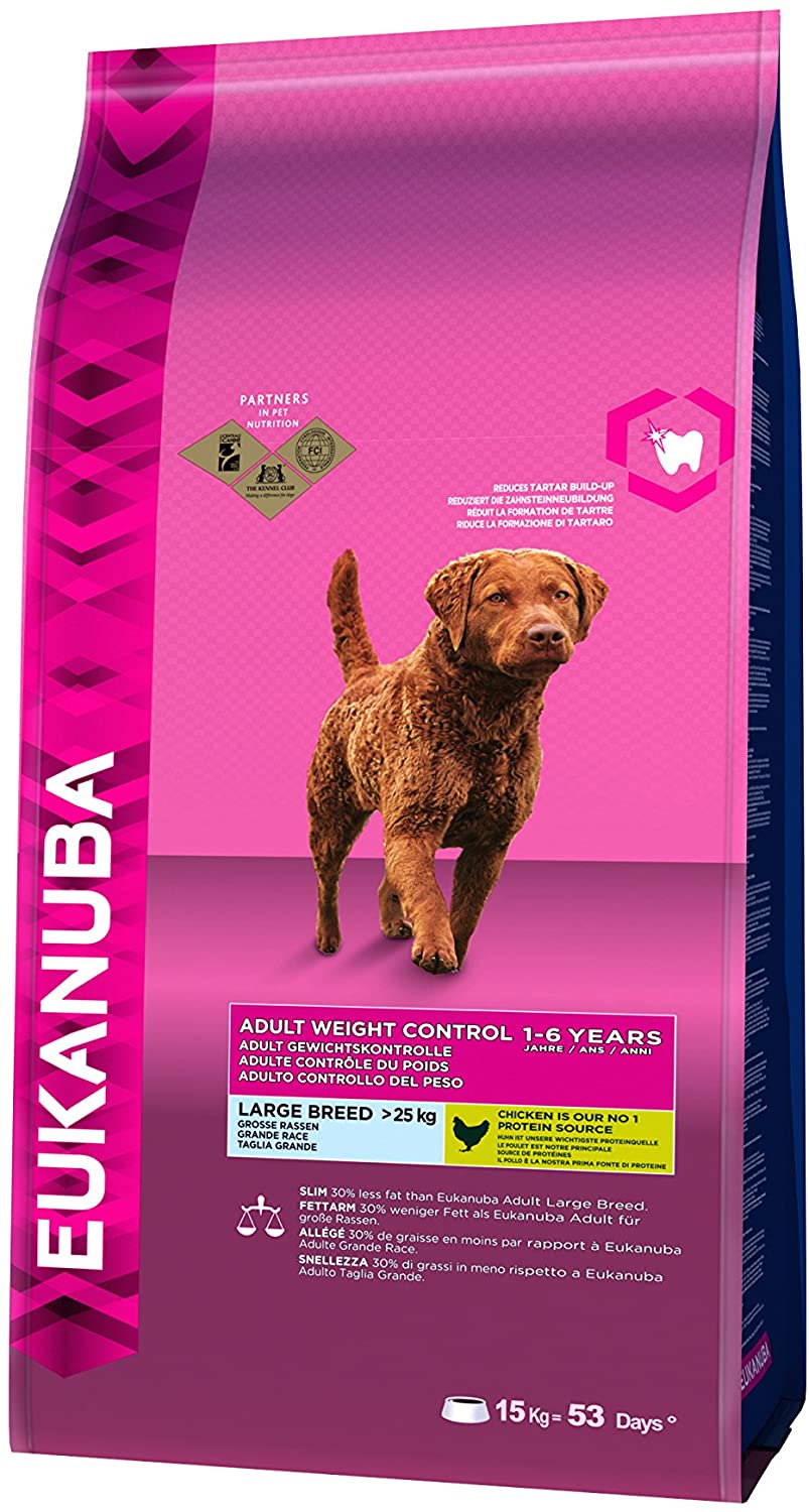  Eukanuba Adulto Control de peso Raza grande Pollo [15 Kg] 