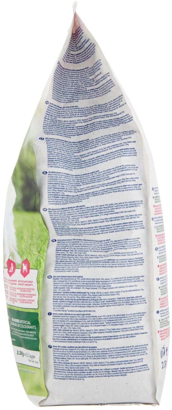  Eukanuba Nature Plus+ Adulto Raza pequeña Rico en cordero fresco congelado [2.3 kg] 