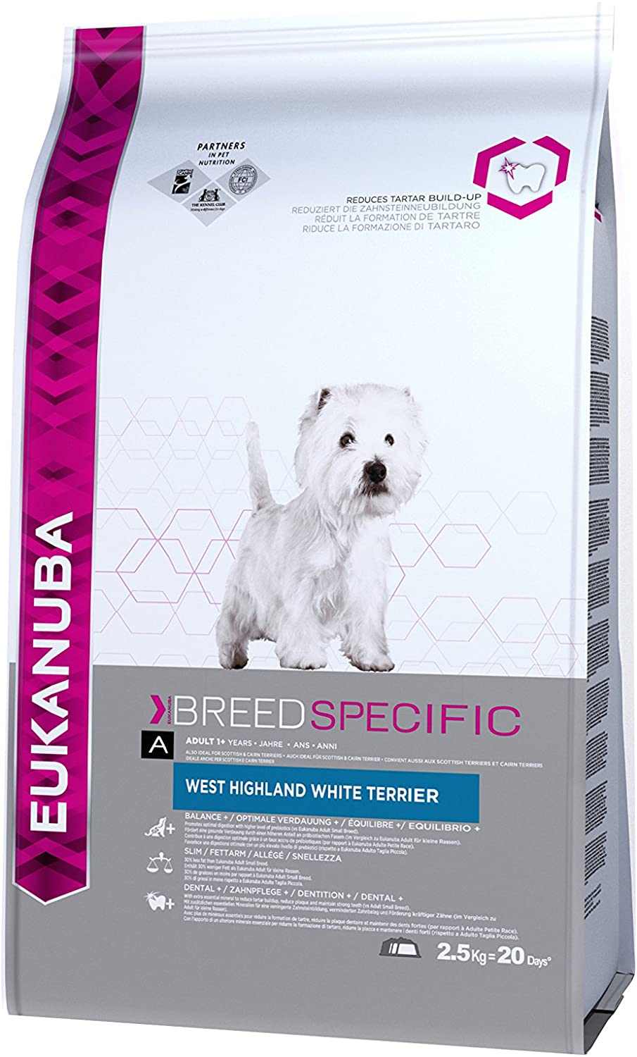  Eukanuba West Highland White Terrier Adulto [2,5 Kg] 