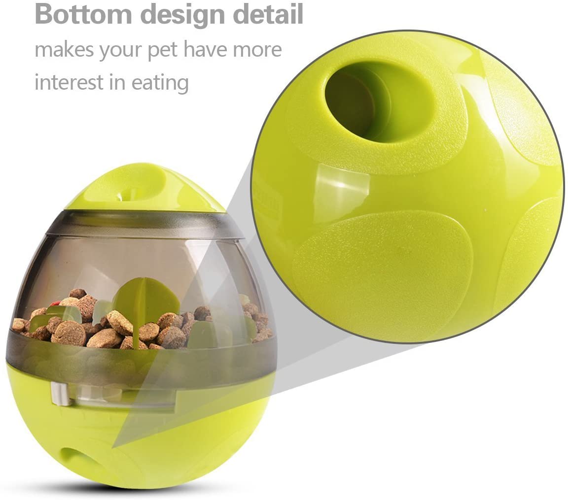  Ewolee Juguetes Interactivos para Perros - Bola Dispensadora de Comida Perros Gatos, Juguetes de Entrenamiento IQ para Perros Pequeños y Medianos(Verde) 