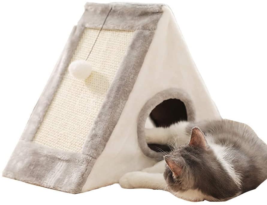  FANQIECHAODAN Sándwich de Forma Cerrada Triángulo Garra del Gato Plegable del Marco de la litera Escalada, Pequeña y Mediana Jaula, Pet Supplies 