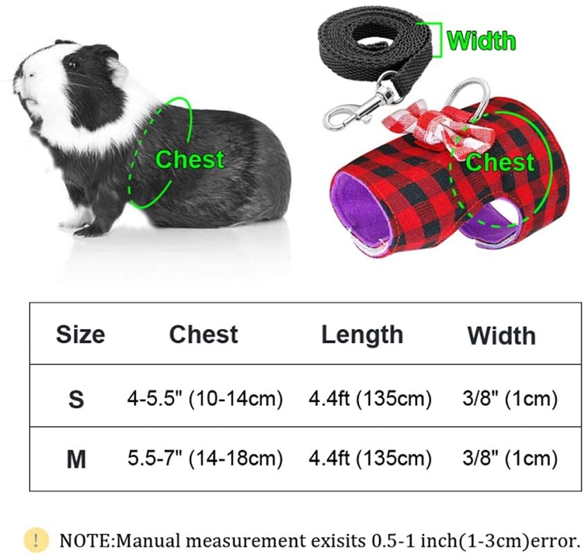  Feidaeu Conjunto De Chaleco Y Correa De Bowknot para Mascotas HuróN Guinea Conejito HáMster Conejos Cachorro Gatito Correa De Pecho Caminar ArnéS De Plomo 