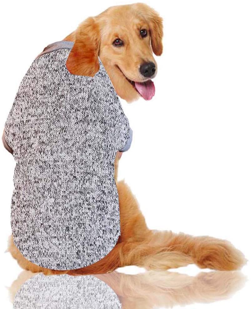  Feidaeu Ropa para Mascotas Casual Clásico Color sólido Engrosamiento Sudadera Suave y cómoda para Perros en Interiores o al Aire Libre 