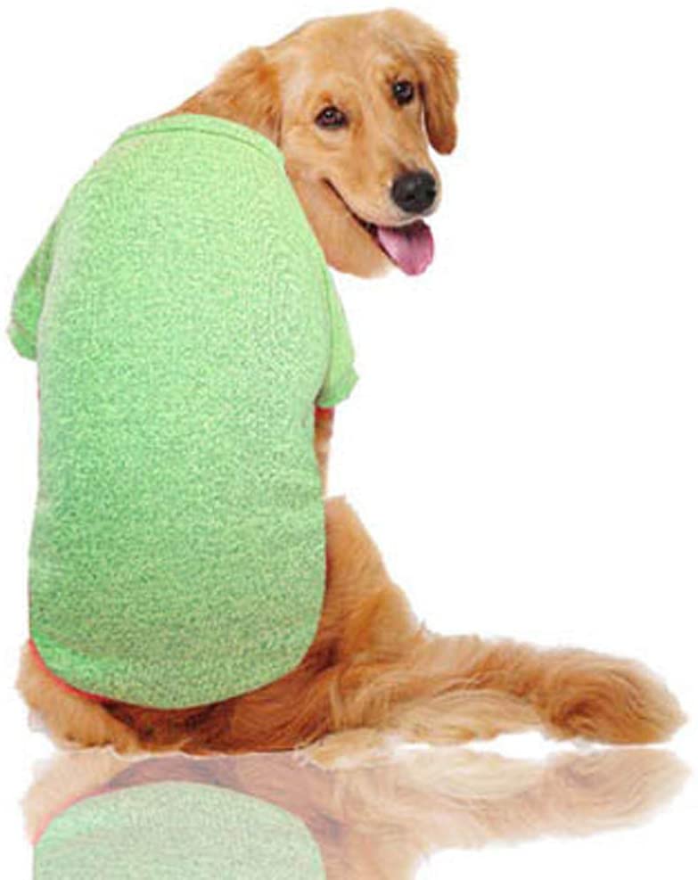  Feidaeu Ropa para Mascotas Casual Clásico Color sólido Engrosamiento Sudadera Suave y cómoda para Perros en Interiores o al Aire Libre 