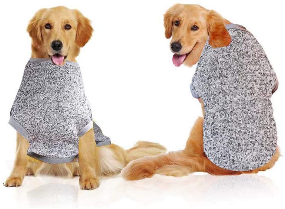  Feidaeu Ropa para Mascotas Casual Clásico Color sólido Engrosamiento Sudadera Suave y cómoda para Perros en Interiores o al Aire Libre 