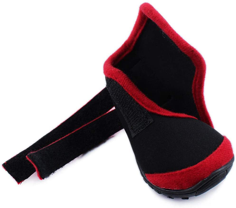  Feidaeu Zapatos para Perros a Prueba de Agua Antideslizante Neopreno Botas de Tela Caliente para el Perro Perdiguero de Oro Husky Perro Grande Suministros de Invierno 