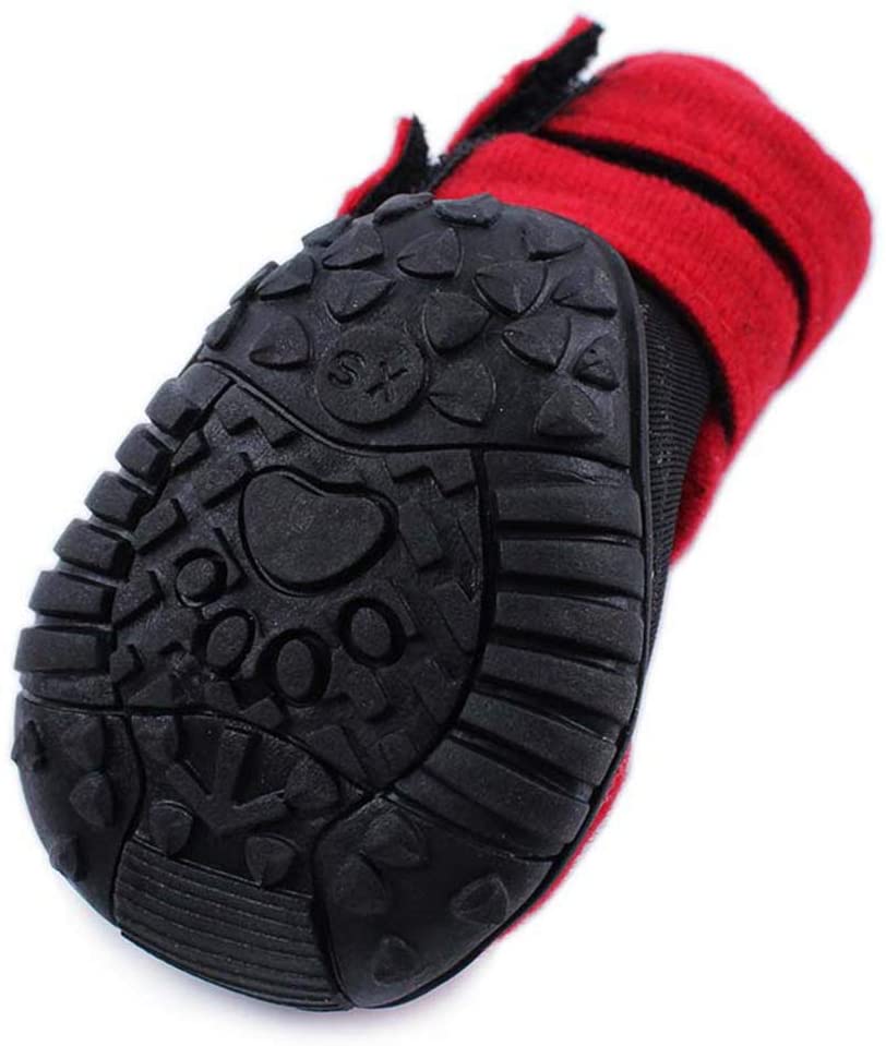  Feidaeu Zapatos para Perros a Prueba de Agua Antideslizante Neopreno Botas de Tela Caliente para el Perro Perdiguero de Oro Husky Perro Grande Suministros de Invierno 